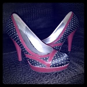 Madden Girl polka dot heels